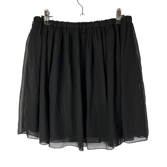 Adam Levine Black Chiffon Layered Y2K Mini Skirt XL - Picture 2 of 3